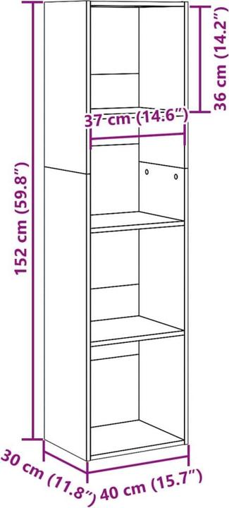 Immagine prodotto VidaXL Bücherregal (30 x 40 x 152 cm)