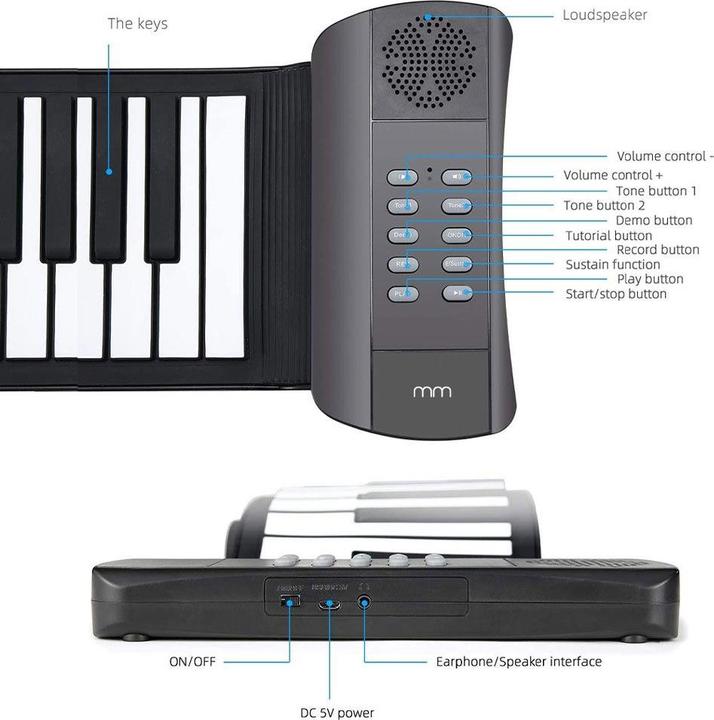 Image du produit Mikamax Clavier enroulable (61 Boutons)
