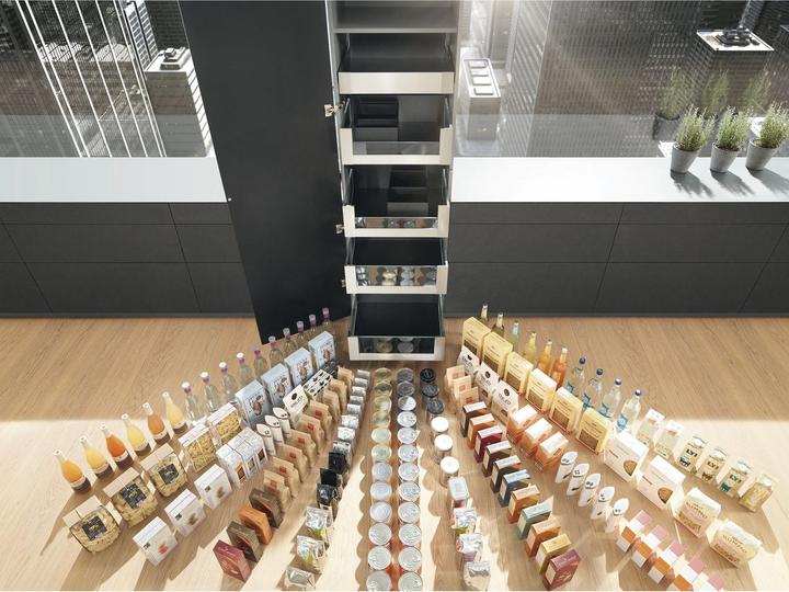 Blum Space Tower Legrabox free | Mit Glas, 40kg NL550mm, KB 600mm | Inox