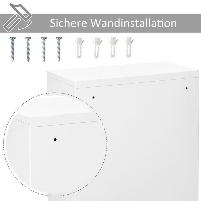 Produktbild Swisshandel24 Medizinschrank Arzneischrank Erste-Hilfe-Schrank mit Schloss 3 Fächer Stahl Weiss 40 x 18 x 60 cm (40 x 18 x 60 cm)
