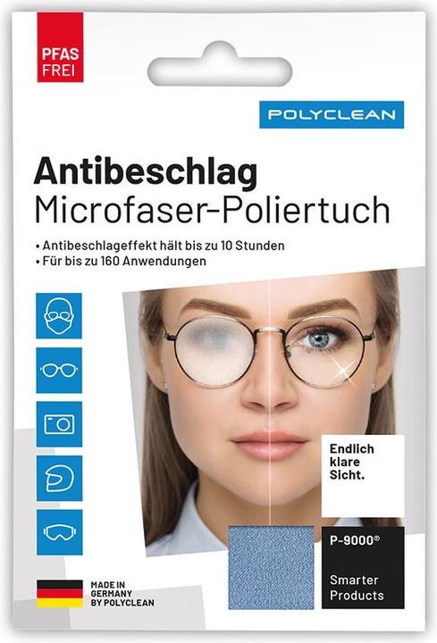 Polyclean Antibeschlag Microfaser Poliertuch 10 Stunden 160 Anwendungen