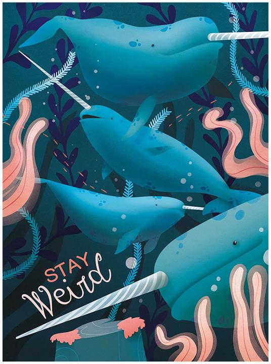 Actual product image NoName 35070 High Quality Puzzle 500 Pieces-Fantastic Animals Narwhal (500 pieces)