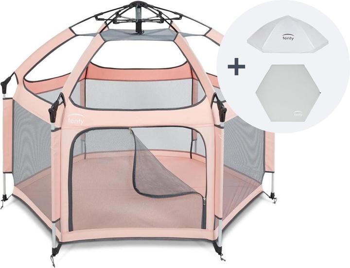 Image du produit Tenty Parc pour bébé rose/gris (100 cm, 150 cm)