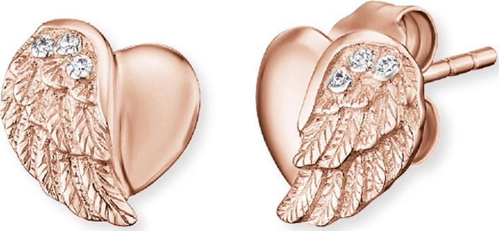 Engelsrufer Ohrstecker Herzflügel Rosé Gold (925er Silber)