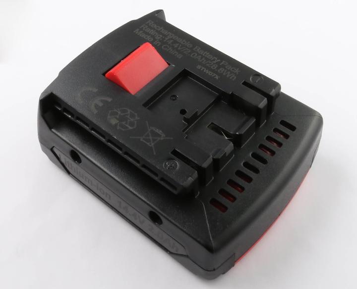 Produktbild AccuCell Akku passend für Bosch GDR 14,4V-LI, GSR 14,4 VE-2-LI, Li-ion, 14,4V, 2000mAh, 28,8Wh, schwarz (14.4 V)
