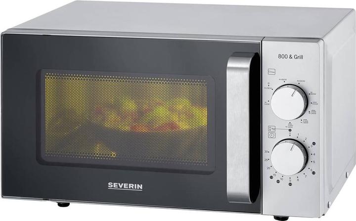 Actual product image Severin MW 7768 Microwave black/stainless steel 800W grill function, without turntable (20 l)