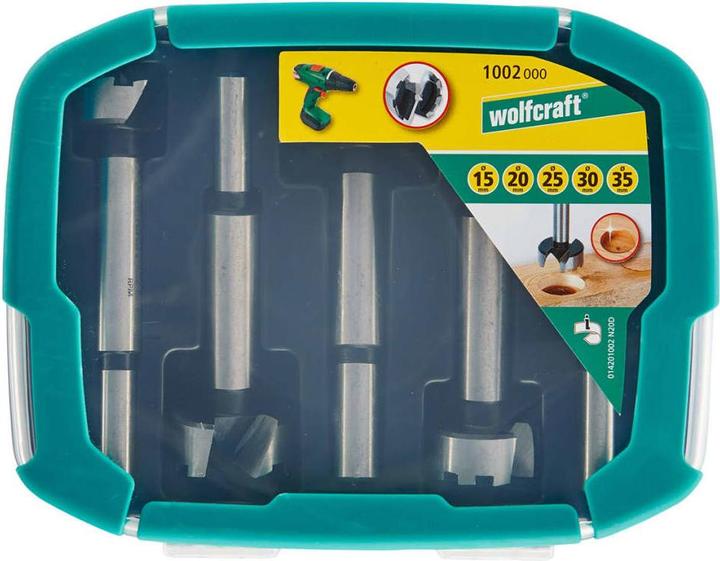 Actual product image wolfcraft wolfcraft 1 Forstnerbohrer-Set 5-tlg. ø15-35x90mm (15 mm, 35 mm, 20 mm, 25 mm, 30 mm)