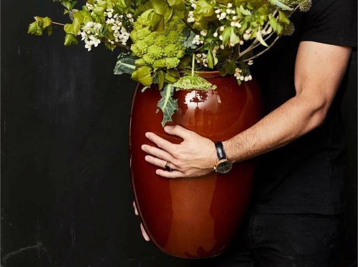 Image du produit Bitz Vase 50 cm, ambre (1 x, 35 x 35 x 52 cm, 63.70 l)