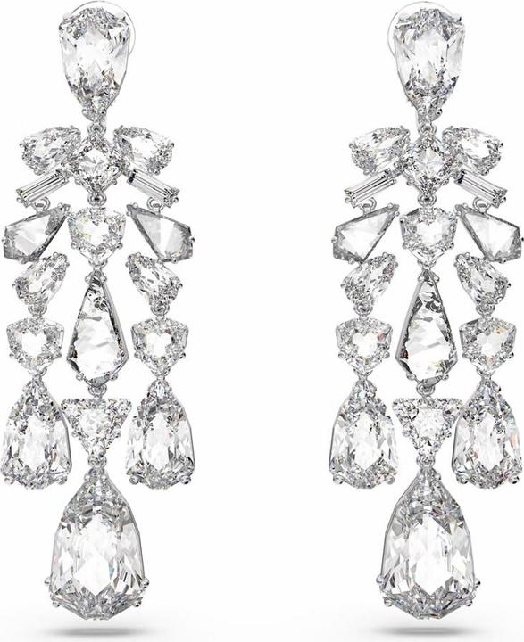 Actual product image Swarovski Mesmera Earclips Various Cuts Chandelier White (Swarovski Metal)