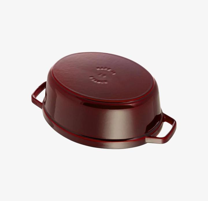 Actual product image Staub Roaster oval dark red (29 cm, Casserole + Stewpot, Cast iron)
