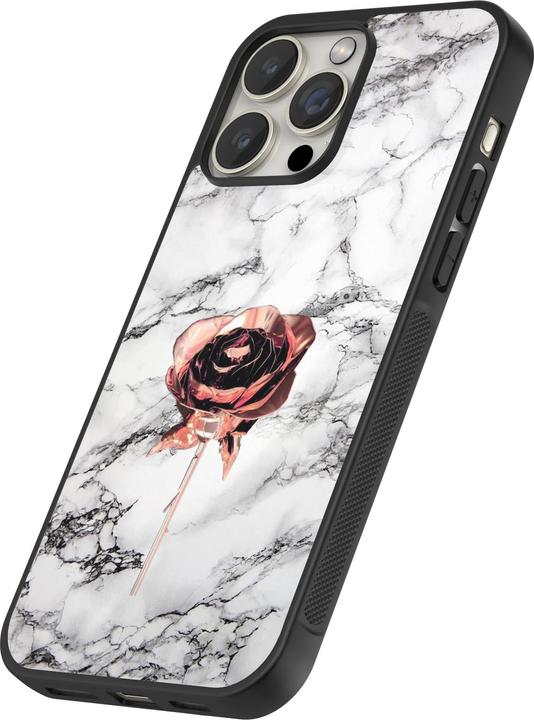 Immagine prodotto PhoneLook Cover Silicone Nero Marmo Oro Rosa (Apple iPhone 14 Pro)