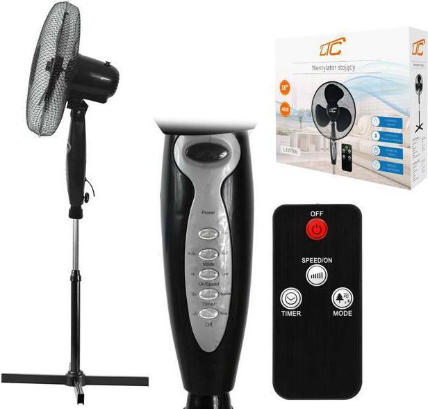 Actual product image Lasmex Standing Fan WT03 40W 16" black 3 modes with remote control HQ