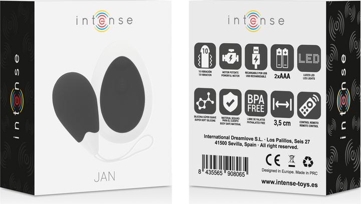 Actual product image Intense Vibro egg "Jan" with remote control