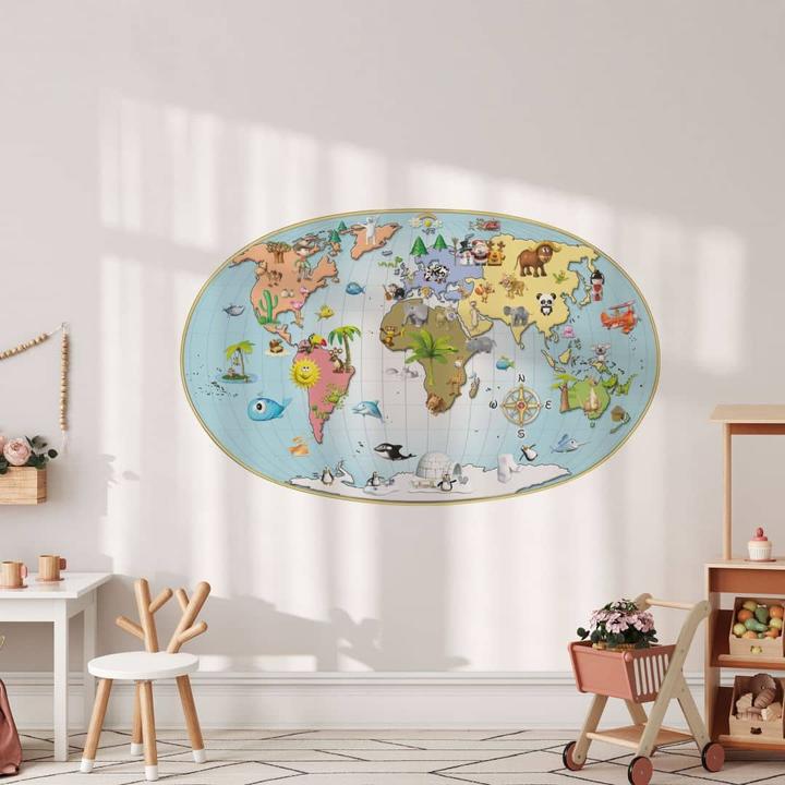 Produktbild Trenddeko Michel Agullo - Kinder-Weltkarte (100 x 62 cm)