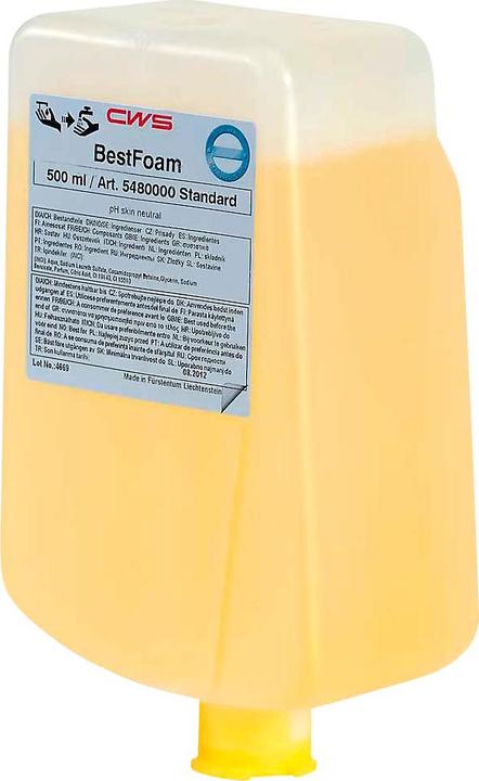 Immagine prodotto CWS Sapone in schiuma, conf. da 12 flaconi da 0,5 l, standard, giallo. (Sapone liquido, 500 ml)
