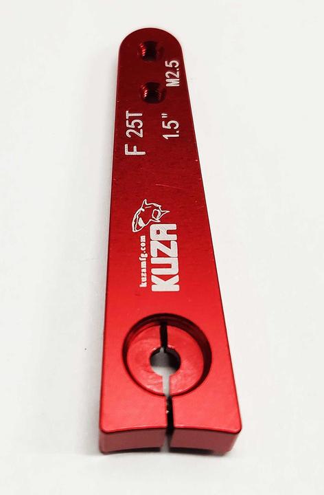 Produktbild Kuza Servohebel 1-Arm Futaba 25T 38/32mm 1.5" M2,5 Heavy Duty V2 Aluminium