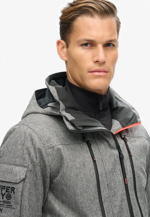 Actual product image Superdry SKI PEAK RESCUE JACKET Heren Wintersportjas - Dark Grey Marl - Maat 2XL (XXL)