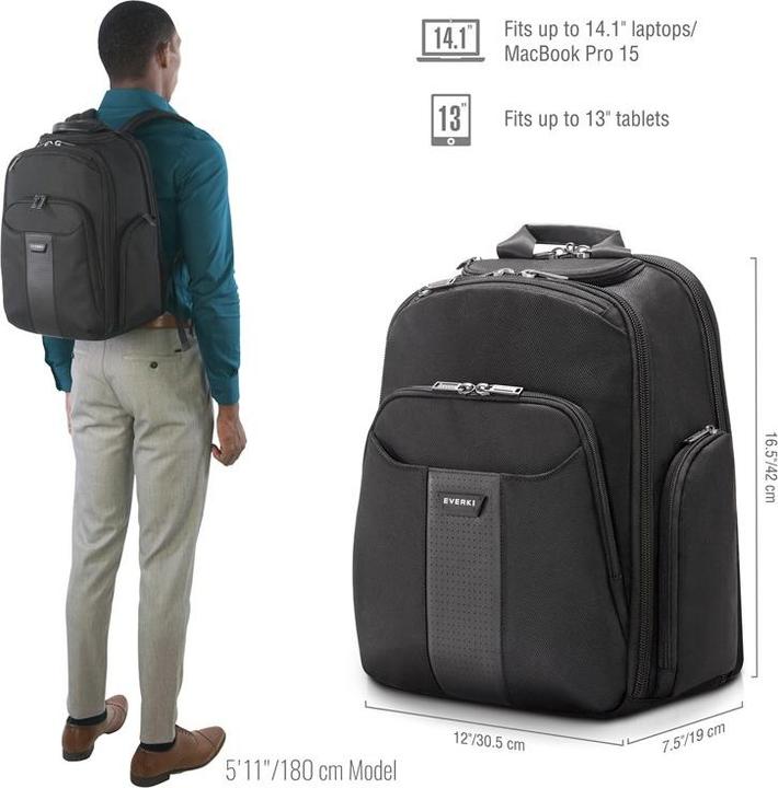 Produktbild Everki Versa Backpack EKP127B Notebook Rucksack Passend für maximal 358 (21 l)