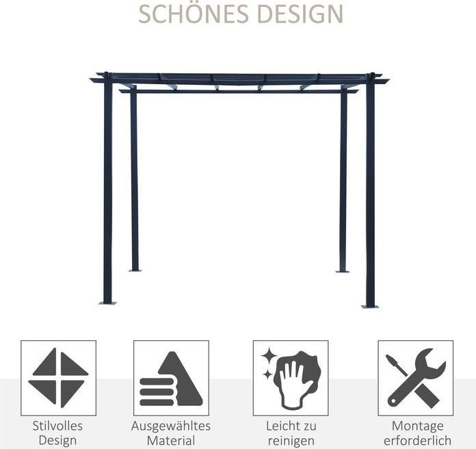 Image du produit Swisshandel24 stabiler Rosenpavillon als Rankhilfe wetterfest Metall schwarz 2,97x2,95x2,3m (297 cm, 295 cm)
