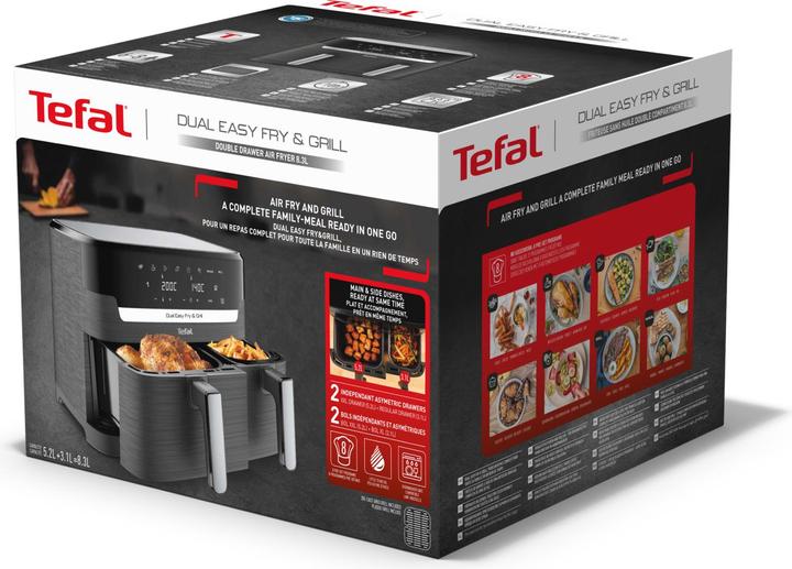 Actual product image Tefal Dual Easy Fry & Grill EY905B - Deep fryer - 2700W - 8,3L