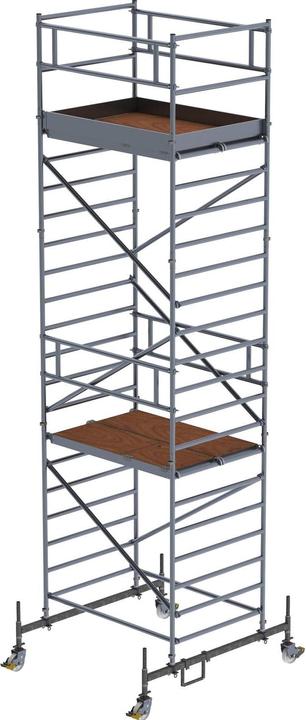Actual product image Munk Rolling scaffold 1.35 x 1.80 m with chassis beams & double platform Platform height 5.45 m (Scaffolding, 180 cm)