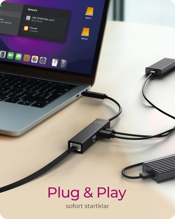 Image du produit Icy Box IB-HUB1439-LAN (USB-A, USB-C, 4 Ports)