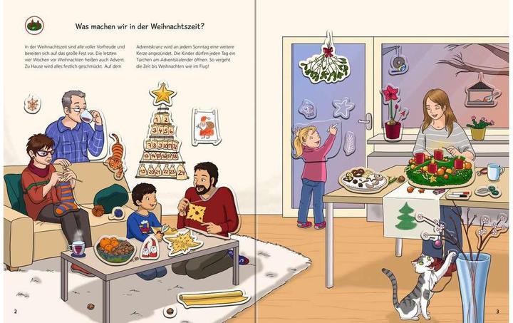 Actual product image Ravensburger Why? Why? Why? Sticker book: Christmas