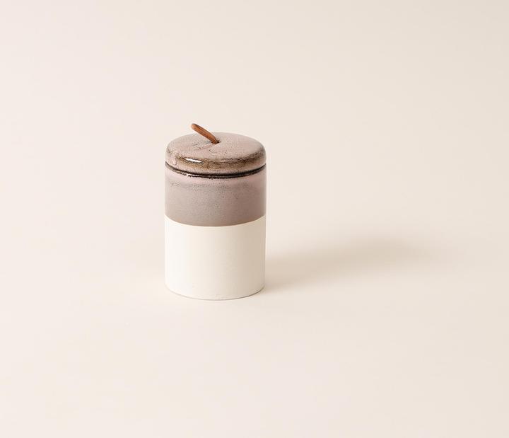Actual product image Esmée Stone Cannister (7.5 x 7.5 x 10.5 cm)