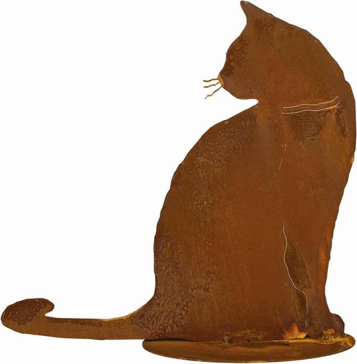 Actual product image Badeko H.G. 0947-3 metal cat Tom, sitting 30 x 30 cm, rust-coloured (30 x 30 cm)