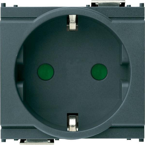 Produktbild Steffen VIMAR Einbau-Steckdose DEUTSCHLAND 2Mod (16A/250V) gr