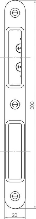 Immagine prodotto KFV Piastre di riscontro per serratura magnetica 116 (Set di porte)