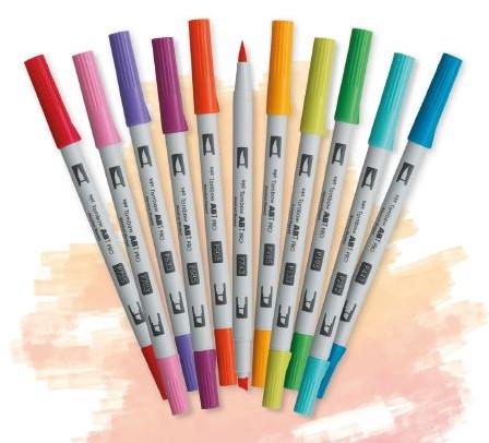 Productafbeelding Tombow Dubbele penseelpen ABT PRO (Donkergrijs, Grijs, 5 x)