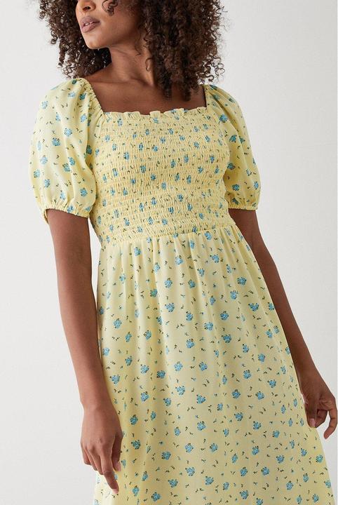Actual product image Dorothy Perkins Ditsy print ruffled midi dress (42 D)
