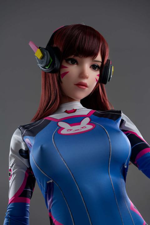Actual product image Game Lady Full Silicone Doll D.Va 167 cm - Overwatch