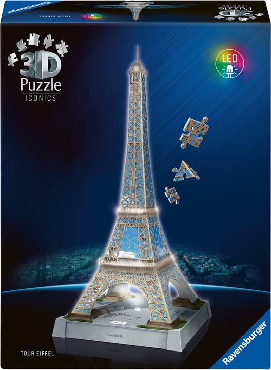 Ravensburger 3D Puzzle 216 Teile - Iconics: Eiffelturm - mit Licht (216 Teile)