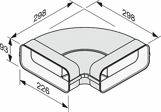 Produktbild Miele DFK-BH 90 Flachkanalbogen
