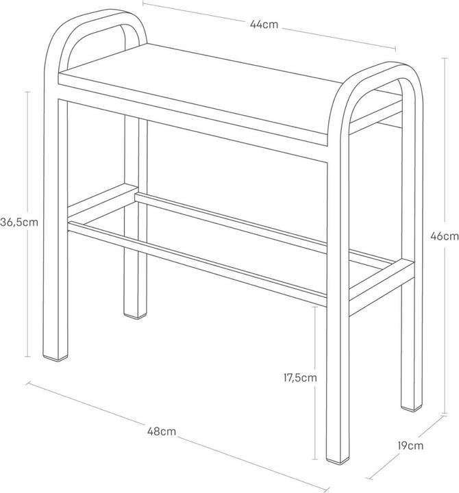 Actual product image Yamazaki shoe rack with wooden board - Tower - White (4787)