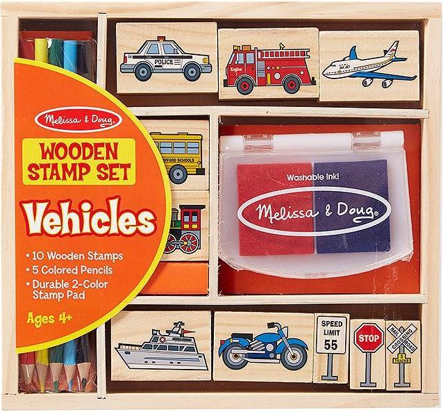 Melissa & Doug Stamp Set Fahrzeuge