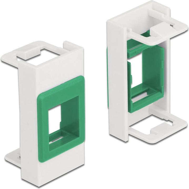 Delock Easy 45 Modul Keystone Halterung 22,5 x 45 mm, weiss / grün