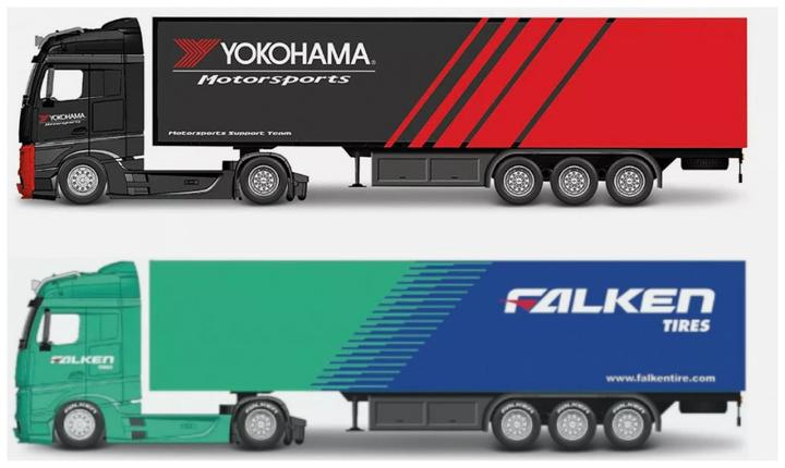 Image du produit Bburago 1:43 tracteur avec remorque MB Actros Gigaspace, 18-31460