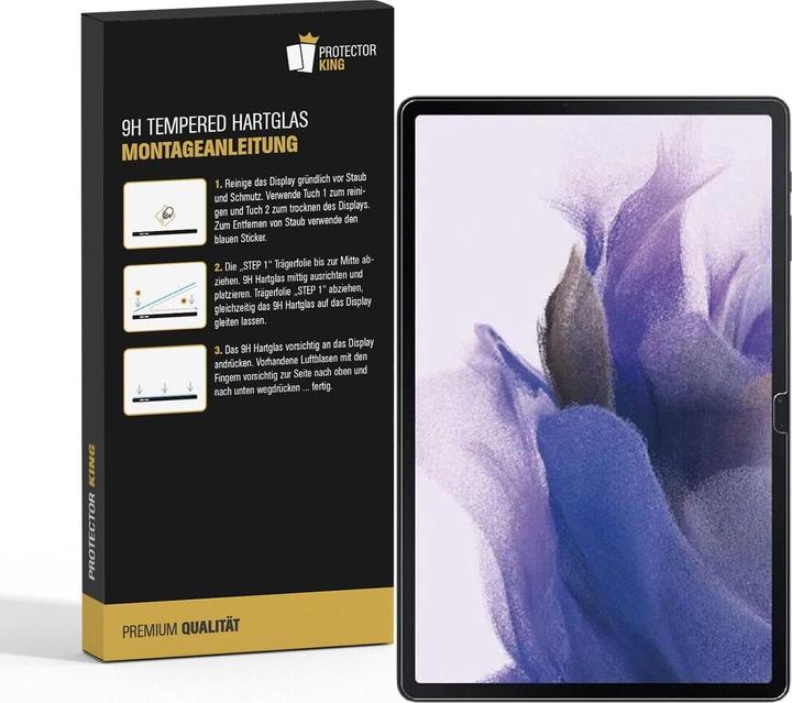 Actual product image Protectorking 2x real tempered 9H armoured glass 3D CLEAR (2 Piece, Galaxy Tab S7 FE)