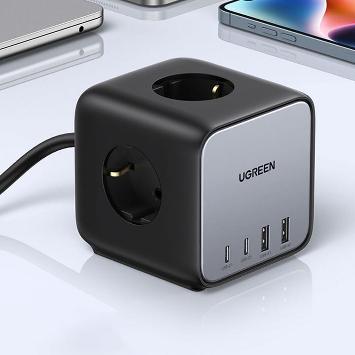 Image du produit Ugreen Cube CD268 (3 x, CEE 7/4, USB-A, USB-C, 1.80 m)