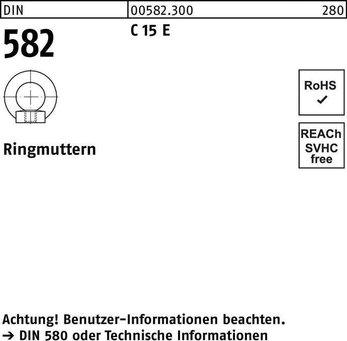 Actual product image Ring nut DIN 582 M 56 C 15 E Without surface specification (M56)