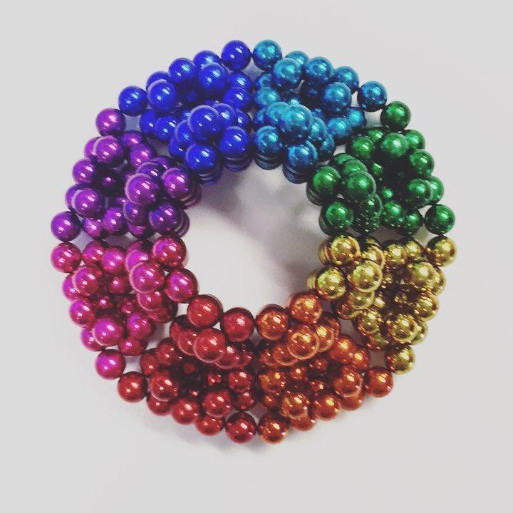 Actual product image Neoballs Sphere Magnets Rainbow- Tesseract Cassette