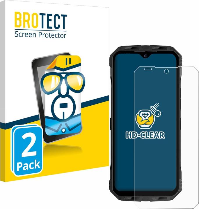Actual product image BROTECT Screen Protector Clear (2 Piece, Doogee V30T)