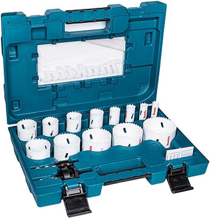 Makita Universal hole saw set (16, 19, 22, 25, 32, 35, 37, 44, 51, 57, 64, 68, 76 mm)