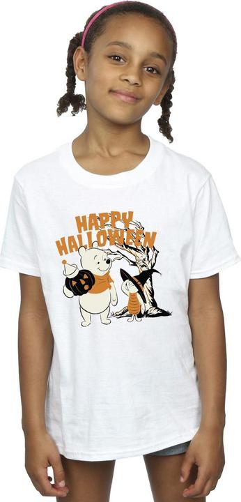 Actual product image Disney Girls Winnie The Pooh And Piglet Happy Halloween Cotton T-Shirt (104)