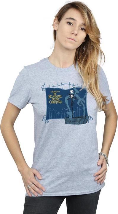 Actual product image Disney Womens/Ladies Nightmare Before Christmas Jack And The Well Cotton Boyfriend T-Shirt (3XL)