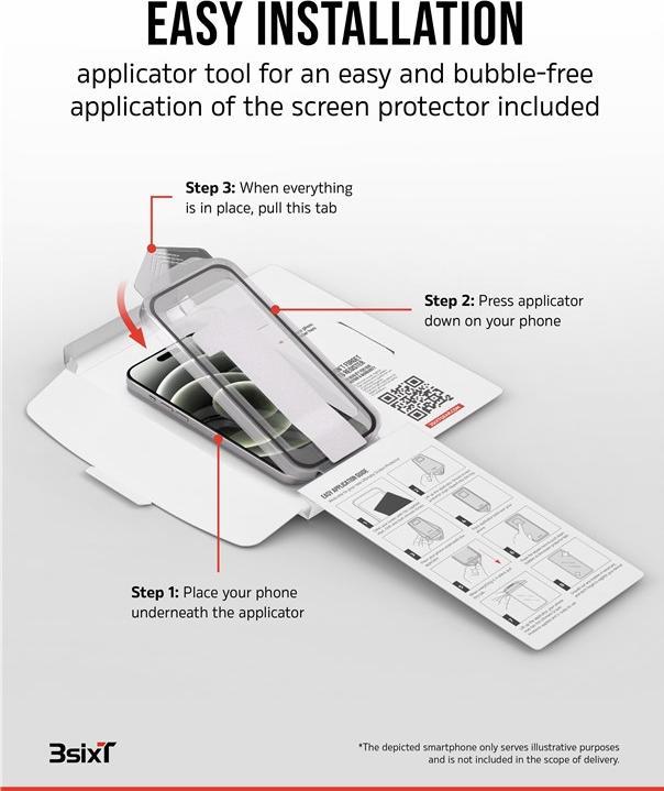 Actual product image 3Sixt Impact Zero mobile phone case 3in1 set (Apple iPhone 15 Pro Max)