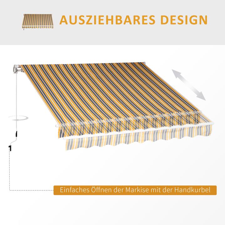 Actual product image Outsunny Garden awning with folding arm (2.95 m)